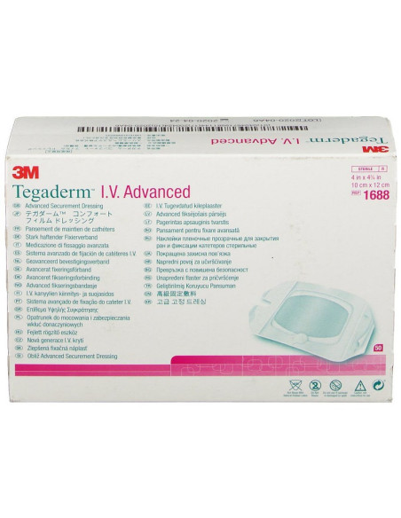 Tegaderm I.V. Advanced medicazione di fissaggio 10cm x 12cm 1pz