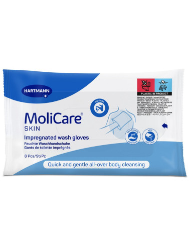 MoliCare Skin manopole detergenti con aloe vera 8pz