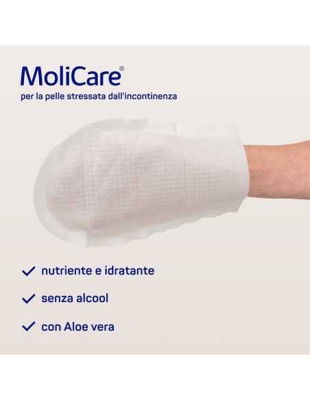 MoliCare Skin manopole detergenti con aloe vera 8pz