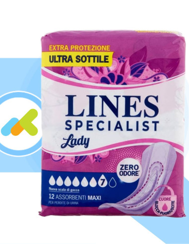 Lines Specialist Lady Maxi  Assorbenti femminili per flussi abbondanti  12 pezzi